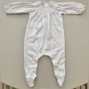 Magnolia Baby - Delaney & Dillon Bishop Footie - Size 3M - White